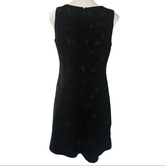 Collective Concepts Black/Gold Metallic A-Line Mini Dress, Sleeveless Women's L - Picture 5 of 9